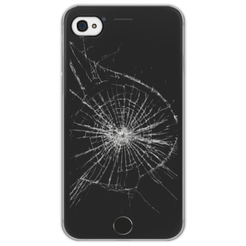 Заказать чехол для iPhone 4/4S в Москве. Чехол для iPhone 4/4S Разбитый экран от Hardgott - готовые дизайны и нанесение принтов.