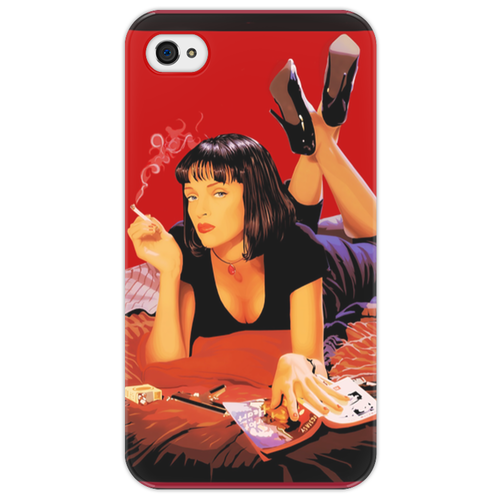 Заказать чехол для iPhone 4/4S в Москве. Чехол для iPhone 4/4S Pulp Fiction (Ума Турман) от Аня Лукьянова - готовые дизайны и нанесение принтов.