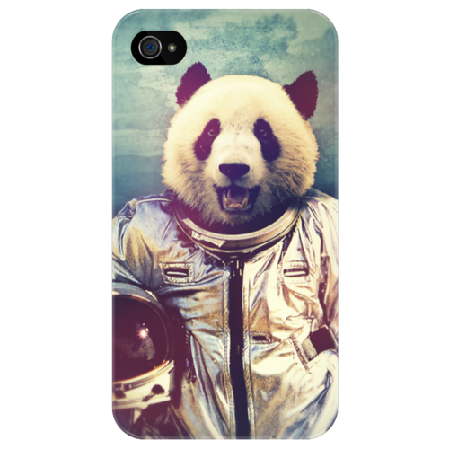 Заказать чехол для iPhone 4/4S в Москве. Чехол для iPhone 4/4S Панда астронавт от Aleksej - готовые дизайны и нанесение принтов.