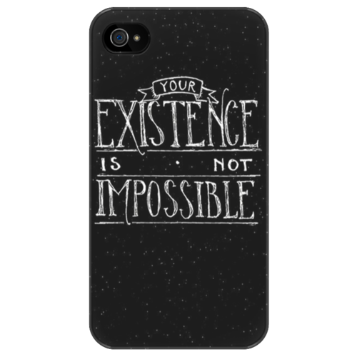Заказать чехол для iPhone 4/4S в Москве. Чехол для iPhone 4/4S "Ваше существование не допускается" от Monday - готовые дизайны и нанесение принтов.