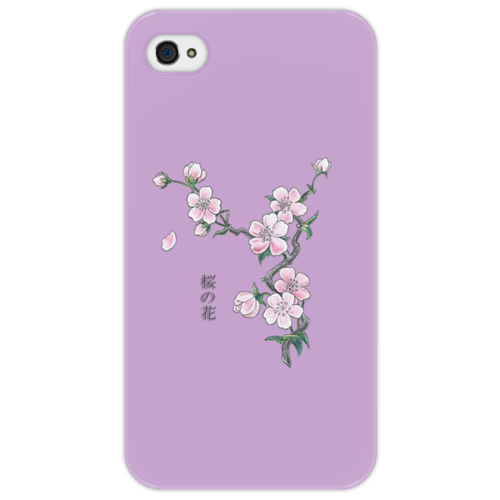 Заказать чехол для iPhone 4/4S в Москве. Чехол для iPhone 4/4S Японская сакура от liya - готовые дизайны и нанесение принтов.
