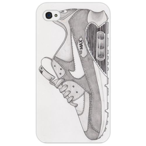 Заказать чехол для iPhone 4/4S в Москве. Чехол для iPhone 4/4S Nike air max 90 in gray  от CavaDesign - готовые дизайны и нанесение принтов.