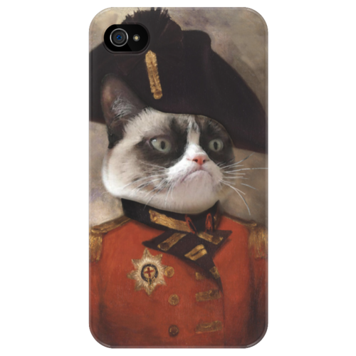 Заказать чехол для iPhone 4/4S в Москве. Чехол для iPhone 4/4S Кот Генерал от Aleksej - готовые дизайны и нанесение принтов.