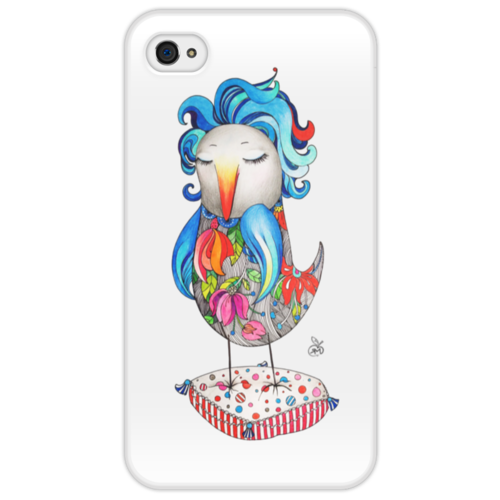 Заказать чехол для iPhone 4/4S в Москве. Чехол для iPhone 4/4S Птица Блага от Blaga - готовые дизайны и нанесение принтов.