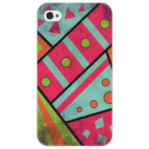 Заказать чехол для iPhone 4/4S в Москве. Чехол для iPhone 4/4S Яркая геометрия от Ordwen - готовые дизайны и нанесение принтов.