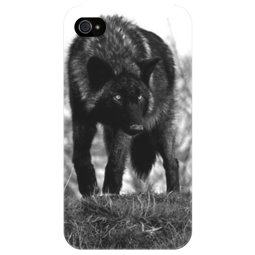 Заказать чехол для iPhone 4/4S в Москве. Чехол для iPhone 4/4S Black Wolf от CavaDesign - готовые дизайны и нанесение принтов.