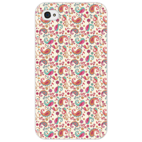 Заказать чехол для iPhone 4/4S в Москве. Чехол для iPhone 4/4S Пейсли (Яркий) от Аня Лукьянова - готовые дизайны и нанесение принтов.
