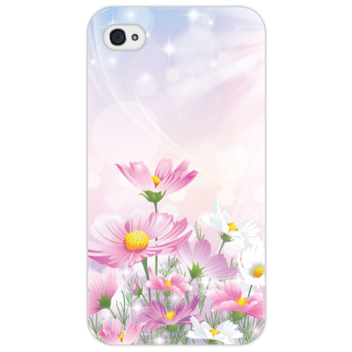 Заказать чехол для iPhone 4/4S в Москве. Чехол для iPhone 4/4S Цветочки от Ирина - готовые дизайны и нанесение принтов.