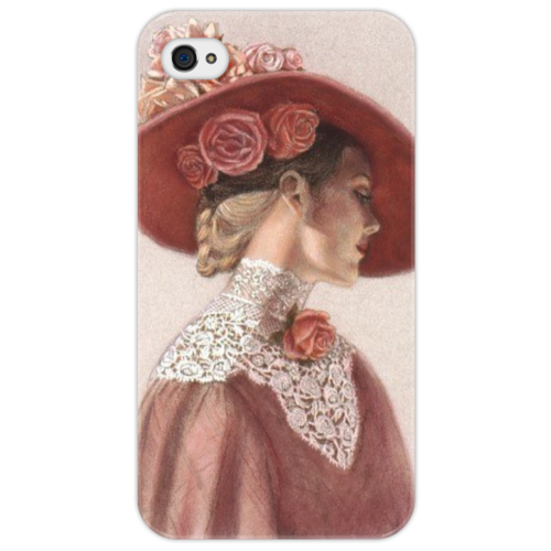 Заказать чехол для iPhone 4/4S в Москве. Чехол для iPhone 4/4S Дама в шляпе от ЖеняЛис - готовые дизайны и нанесение принтов.