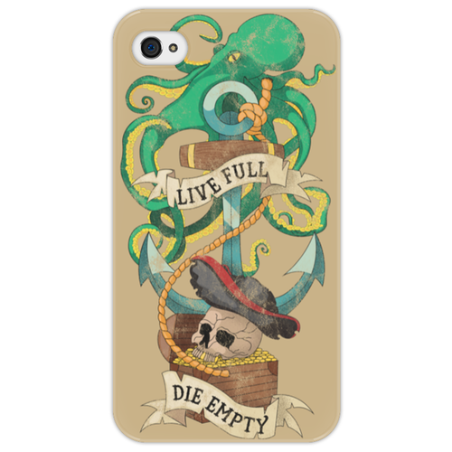 Заказать чехол для iPhone 4/4S в Москве. Чехол для iPhone 4/4S Осьминог от RED'S - готовые дизайны и нанесение принтов.