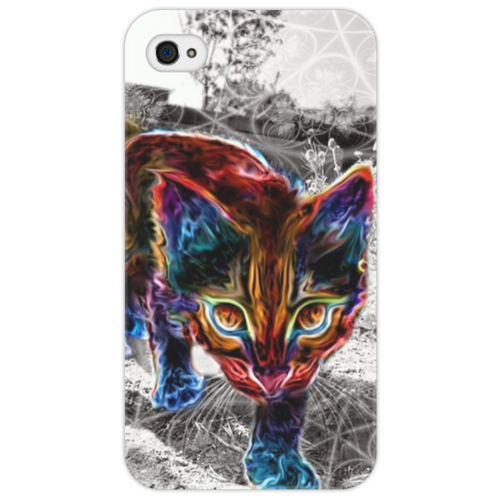 Заказать чехол для iPhone 4/4S в Москве. Чехол для iPhone 4/4S Котик от irishka44557 - готовые дизайны и нанесение принтов.