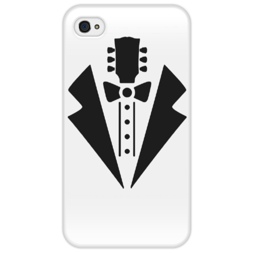 Заказать чехол для iPhone 4/4S в Москве. Чехол для iPhone 4/4S гитара-галстук от queen  - готовые дизайны и нанесение принтов.