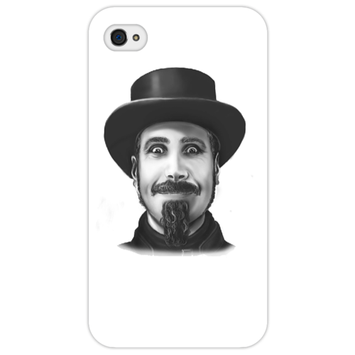 Заказать чехол для iPhone 4/4S в Москве. Чехол для iPhone 4/4S Art Serj Tankian от alexcarroty - готовые дизайны и нанесение принтов.