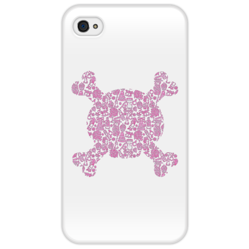 Заказать чехол для iPhone 4/4S в Москве. Чехол для iPhone 4/4S Pinkskull (4/4s) от trueoman - готовые дизайны и нанесение принтов.