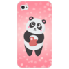 Заказать чехол для iPhone 4/4S в Москве. Чехол для iPhone 4/4S Панда с сердечком от Ordwen - готовые дизайны и нанесение принтов.