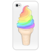 Заказать чехол для iPhone 4/4S в Москве. Чехол для iPhone 4/4S Rainbow Ice Cream от anicherrys - готовые дизайны и нанесение принтов.