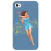 Заказать чехол для iPhone 4/4S в Москве. Чехол для iPhone 4/4S Девушка с теннисной ракеткой от Shdomon - готовые дизайны и нанесение принтов.