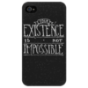 Заказать чехол для iPhone 4/4S в Москве. Чехол для iPhone 4/4S "Ваше существование не допускается" от Monday - готовые дизайны и нанесение принтов.