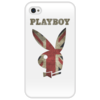 Заказать чехол для iPhone 4/4S в Москве. Чехол для iPhone 4/4S Playboy Британский флаг от PlayboyRussia.com - готовые дизайны и нанесение принтов.
