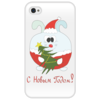 Заказать чехол для iPhone 4/4S в Москве. Чехол для iPhone 4/4S Новогодний заяц от AstArt - готовые дизайны и нанесение принтов.