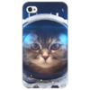 Заказать чехол для iPhone 4/4S в Москве. Чехол для iPhone 4/4S Котосмонавт от Media M  - готовые дизайны и нанесение принтов.