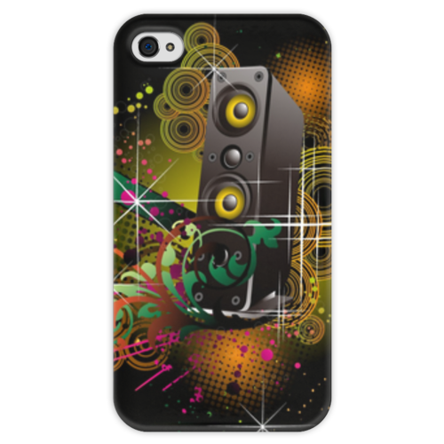 Заказать чехол для iPhone 4/4S в Москве. Чехол для iPhone 4 глянцевый, с полной запечаткой music abstract от jendr - готовые дизайны и нанесение принтов.