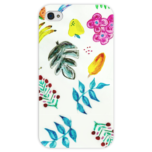 Заказать чехол для iPhone 4/4S в Москве. Чехол для iPhone 4 глянцевый, с полной запечаткой Фрукты от mrs-snit@yandex.ru - готовые дизайны и нанесение принтов.