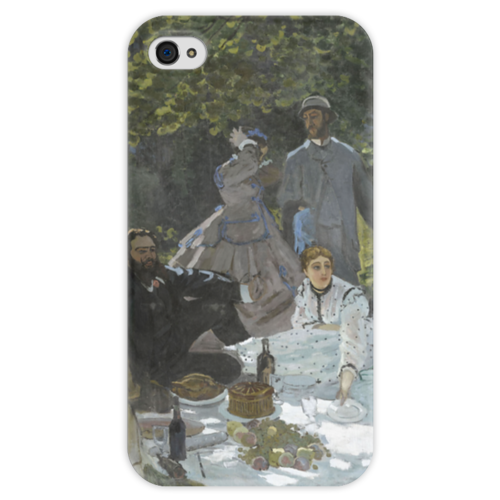 Заказать чехол для iPhone 4/4S в Москве. Чехол для iPhone 4 глянцевый, с полной запечаткой Завтрак на траве (Клод Моне) 1866 от trend - готовые дизайны и нанесение принтов.