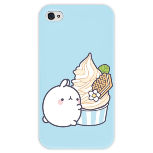 Заказать чехол для iPhone 4/4S в Москве. Чехол для iPhone 4 глянцевый, с полной запечаткой Зайка от Татьяна - готовые дизайны и нанесение принтов.