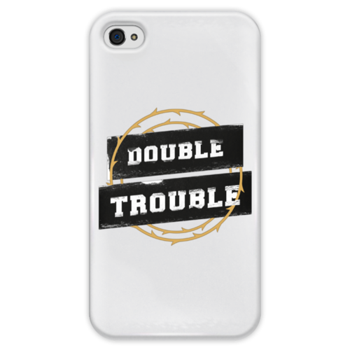 Заказать чехол для iPhone 4/4S в Москве. Чехол для iPhone 4 глянцевый, с полной запечаткой Double Trouble от go59 - готовые дизайны и нанесение принтов.