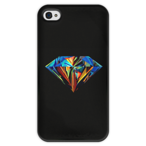 Заказать чехол для iPhone 4/4S в Москве. Чехол для iPhone 4 глянцевый, с полной запечаткой Абстрактный алмаз от jendr - готовые дизайны и нанесение принтов.