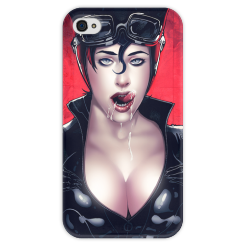Заказать чехол для iPhone 4/4S в Москве. Чехол для iPhone 4 глянцевый, с полной запечаткой Catwoman от Jimmy Flash - готовые дизайны и нанесение принтов.