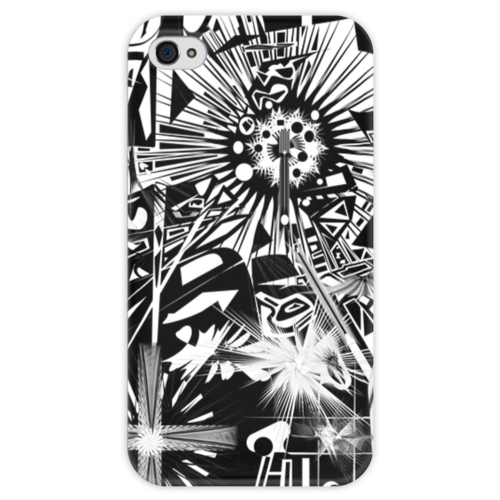 Заказать чехол для iPhone 4/4S в Москве. Чехол для iPhone 4 глянцевый, с полной запечаткой с яблоком от Vadim Koval - готовые дизайны и нанесение принтов.