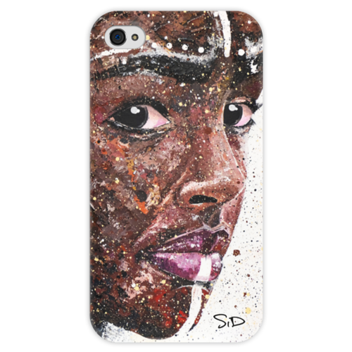 Заказать чехол для iPhone 4/4S в Москве. Чехол для iPhone 4 глянцевый, с полной запечаткой Эфиопка от sidgrafa@gmail.com - готовые дизайны и нанесение принтов.