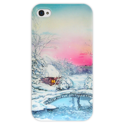 Заказать чехол для iPhone 4/4S в Москве. Чехол для iPhone 4 глянцевый, с полной запечаткой Морозная зима. от etherealmist - готовые дизайны и нанесение принтов.