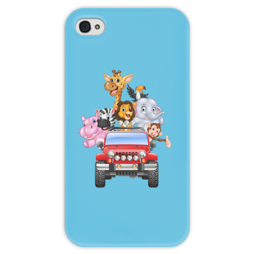 Заказать чехол для iPhone 4/4S в Москве. Чехол для iPhone 4 глянцевый, с полной запечаткой Сафари от Ирина - готовые дизайны и нанесение принтов.