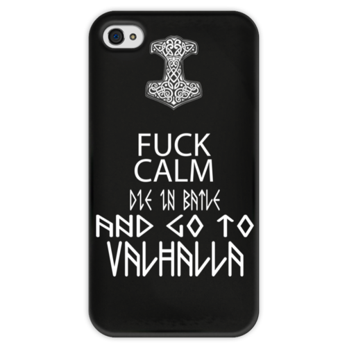 Заказать чехол для iPhone 4/4S в Москве. Чехол для iPhone 4 глянцевый, с полной запечаткой fuck calm от Владимир Владимирович - готовые дизайны и нанесение принтов.