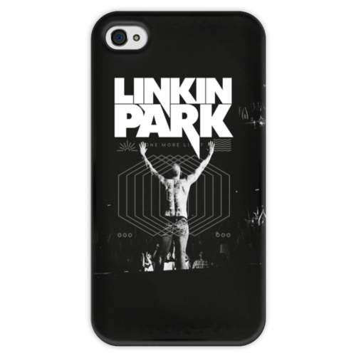 Заказать чехол для iPhone 4/4S в Москве. Чехол для iPhone 4 глянцевый, с полной запечаткой Linkin Park от geekbox - готовые дизайны и нанесение принтов.