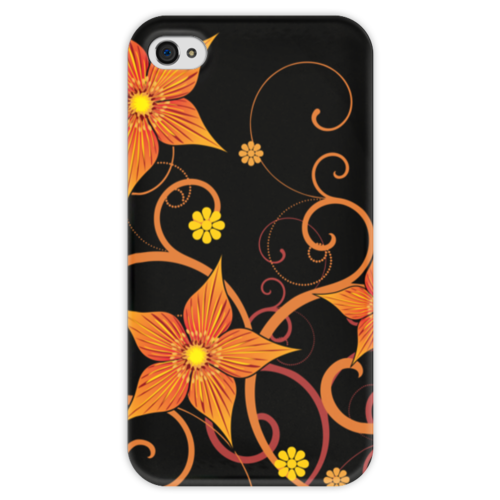 Заказать чехол для iPhone 4/4S в Москве. Чехол для iPhone 4 глянцевый, с полной запечаткой Цветочный от BeliySlon - готовые дизайны и нанесение принтов.