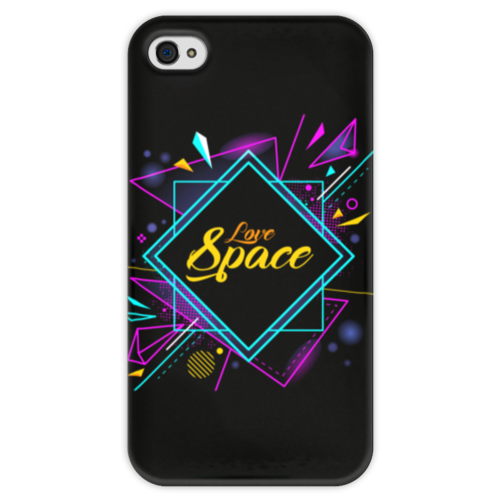 Заказать чехол для iPhone 4/4S в Москве. Чехол для iPhone 4 глянцевый, с полной запечаткой Love Space от The Spaceway  - готовые дизайны и нанесение принтов.
