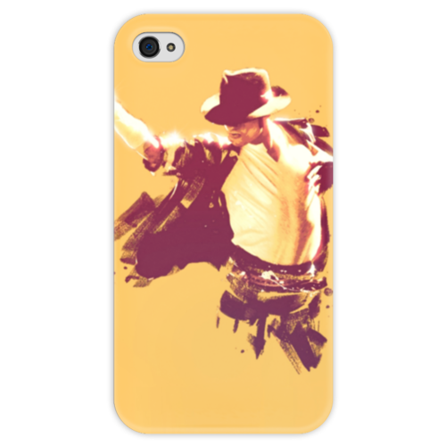 Заказать чехол для iPhone 4/4S в Москве. Чехол для iPhone 4 глянцевый, с полной запечаткой Michael Jackson от thecrow - готовые дизайны и нанесение принтов.