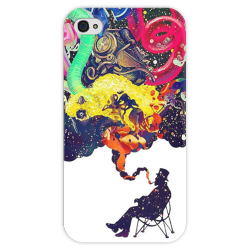 Заказать чехол для iPhone 4/4S в Москве. Чехол для iPhone 4 глянцевый, с полной запечаткой Креатив от Media M  - готовые дизайны и нанесение принтов.