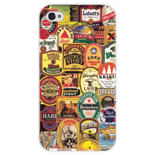 Заказать чехол для iPhone 4/4S в Москве. Чехол для iPhone 4 глянцевый, с полной запечаткой Пиво    от 100pari - готовые дизайны и нанесение принтов.