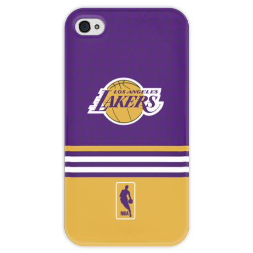 Заказать чехол для iPhone 4/4S в Москве. Чехол для iPhone 4 глянцевый, с полной запечаткой Lakers case pro от alexabuzyarov - готовые дизайны и нанесение принтов.