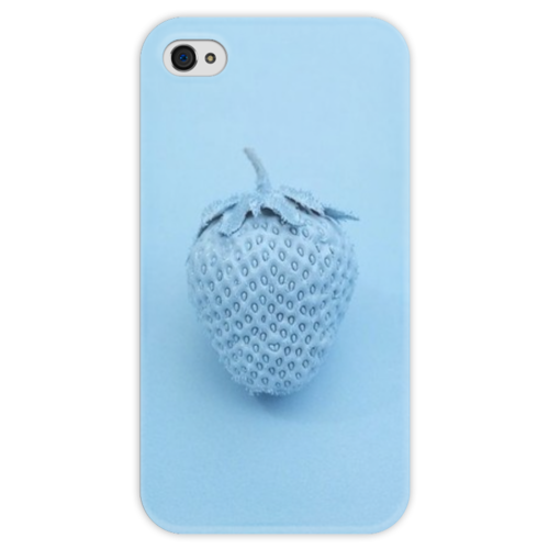 Заказать чехол для iPhone 4/4S в Москве. Чехол для iPhone 4 глянцевый, с полной запечаткой Синяя клубника от оплорло пдпгрлшшо - готовые дизайны и нанесение принтов.