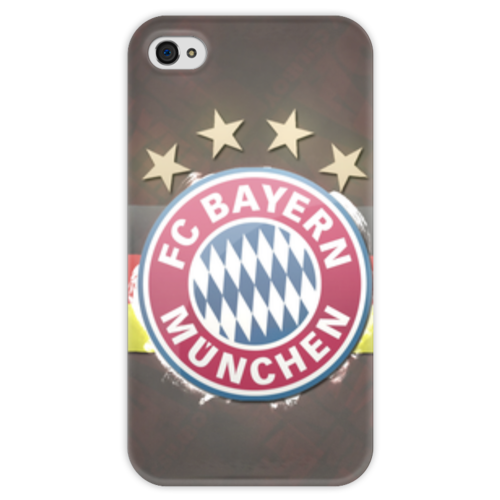 Заказать чехол для iPhone 4/4S в Москве. Чехол для iPhone 4 глянцевый, с полной запечаткой FC BAYERN от Александра Супроженкова - готовые дизайны и нанесение принтов.