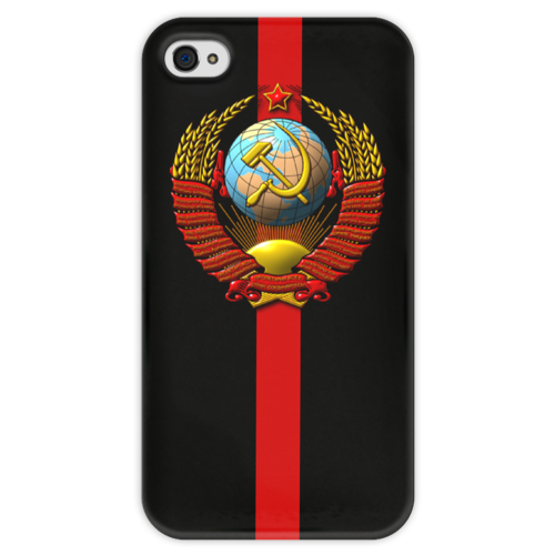 Заказать чехол для iPhone 4/4S в Москве. Чехол для iPhone 4 глянцевый, с полной запечаткой СССР! от Арам Тахмазян - готовые дизайны и нанесение принтов.