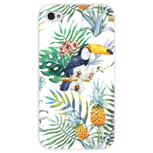 Заказать чехол для iPhone 4/4S в Москве. Чехол для iPhone 4 глянцевый, с полной запечаткой Экзотические цветы от zen4@bk.ru - готовые дизайны и нанесение принтов.
