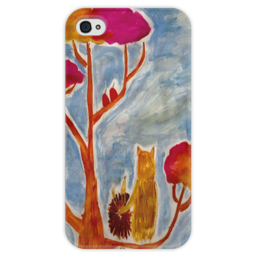 Заказать чехол для iPhone 4/4S в Москве. Чехол для iPhone 4 глянцевый, с полной запечаткой Счастье от mrs-snit@yandex.ru - готовые дизайны и нанесение принтов.