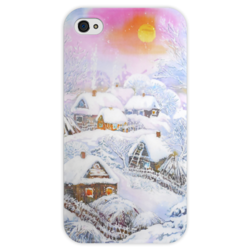 Заказать чехол для iPhone 4/4S в Москве. Чехол для iPhone 4 глянцевый, с полной запечаткой Зимушка-зима от etherealmist - готовые дизайны и нанесение принтов.